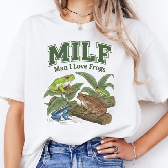 Man I Love Frogs Tee, Frog Lovers Graphics Tee - Picture 1 of 3
